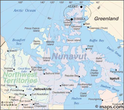 Map of Canadian Arctic